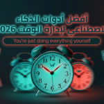 صورة توضح تصميم لـ افضل ادوات الذكاء الاصطناعي لـ ادارة الوقت 2026